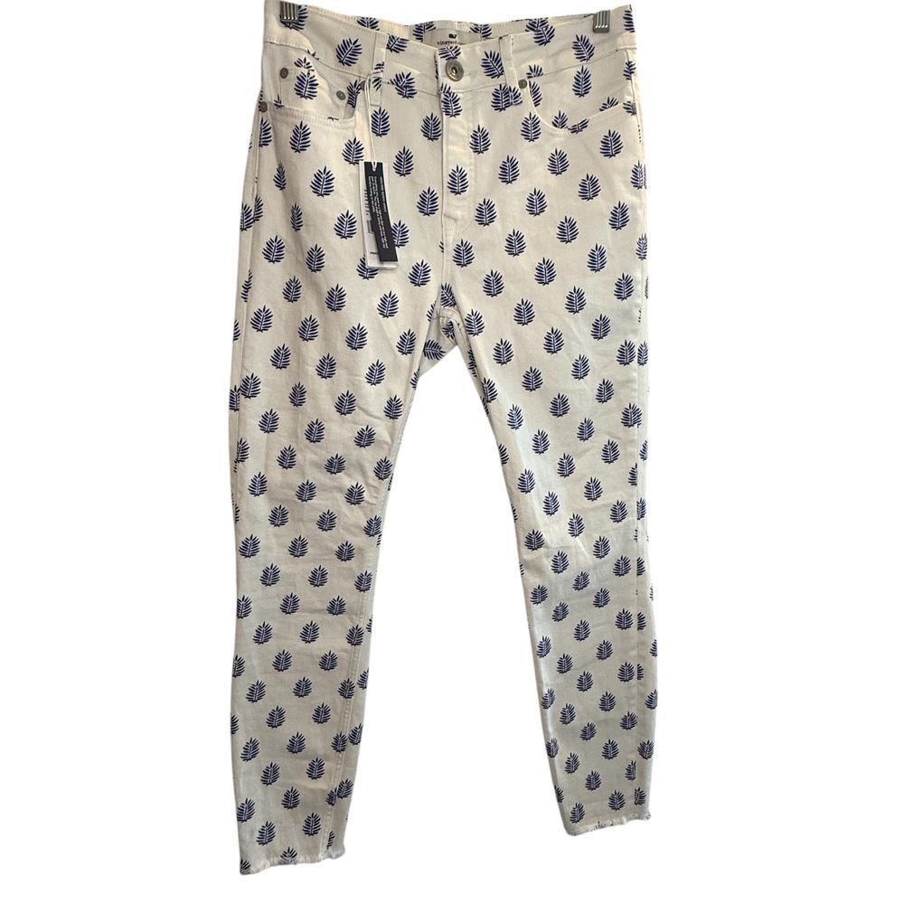 NWT Vineyard Vines Jamie Printed High Rise Skinny Jeans Sz 29 - Picture 4 of 12
